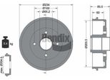 Bendix Braking BDM1040 Tamburo Del Freno Oe 7700840711 Compatibile Con Laguna