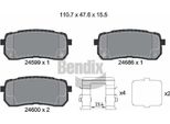 Bendix Braking BPD2177 Set Di Pastiglie Freno, Freno A Disco Oe 583023JA50 Compatibile Con Ix55, Sorento
