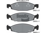 Bendix Braking BPD2019 Set Pastiglie Freno, Freno A Disco Oe 05018592AA Compatibile Con Cherokee