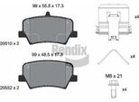 Bendix Braking BPD2334 Set Di Pastiglie Freno, Freno A Disco Oe 31471471 Compatibile Con XC40