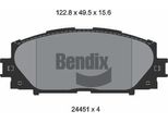 Bendix Braking BPD2150 Set Di Pastiglie Freno, Freno A Disco Oe 044650W140 Compatibile Con Ct, Prius