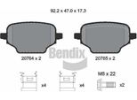 Bendix Braking BPD2339 Set Di Pastiglie Freno, Freno A Disco Oe 1635254980 Compatibile Con Berlingo, Combo, Partner, Rifter, Proace