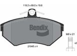 Bendix Braking BPD1571 Set Di Pastiglie Freno, Freno A Disco Oe 8E0698151 Compatibile Con A4 8D, Passat 3B