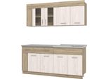 Dmora Cucina Completa Interamna Beige, Un Cassetto 4 Ripiani