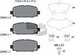 Bendix Braking BPD2330 Set Di Pastiglie Freno, Freno A Disco Oe 68353597AA Compatibile Con Tipo, Compass