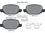 Bendix Braking BPD1594 Set Di Pastiglie Freno, Freno A Disco Oe 68206120AA Compatibile Con 500, 500X