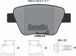 Bendix Braking BPD1225 Set Di Pastiglie Freno, Freno A Disco Oe 2K5698451 Compatibile Con A1 8X, A3 8P, Altea, Altea Xl, Leon, Octavia, Superb, Yeti, Beetle, Caddy, Eos, Golf Vi, Jetta, Scirocco, Touran