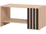 Dmora Tavolino Da Salotto Tricerro 90X50X46H Cm Marrone Rovere Nodi, Un Vano Forma Rettangolare