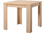 Dmora Tavolo Fisso Cagno 80X80X75H Cm Marrone, 4 Posti Forma Rettangolare