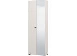 Dmora Guardaroba 2 Ante Azzano 64X194H Cm Bianco, Appendiabiti 3 Ripiani