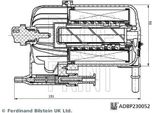 Blue Print ADBP230052 Filtro Carburante Oe T2H23813 Compatibile Con F-Pace, Xe, Xf, Defender, Discovery, Range Rover, Velar, Exeo