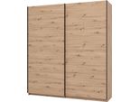 Dmora Guardaroba Grande Cariano 195X218H Cm Marrone Rovere Nodi, Appendiabiti 2 Ripiani