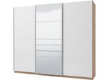Dmora Guardaroba Grande Carasco 263X224H Cm Bianco Opaco, Appendiabiti 6 Ripiani