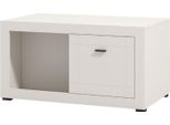 Dmora Tavolino Da Salotto Vervio 101X58X54H Cm Bianco, 3 Vani Forma Rettangolare