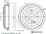Blue Print ADBP470024 Tamburo Freno Oe 584111R000 Compatibile Con Accent, I20, Rio