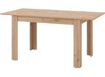 Dmora Tavolo Allungabile Marudo 120X80X76H Cm Marrone Rovere Nodi, 8 Posti Allungabile
