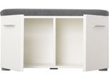 Dmora Mobile Da Ingresso Cannole 79X35X45H Cm Bianco, Un Ripiano 2 Ante