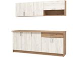 Dmora Cucina Completa Surano Bianco Larice, Un Cassetto 5 Ripiani