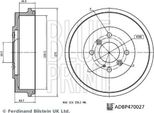 Blue Print ADBP470027 Tamburo Del Freno Oe CN151126AA Compatibile Con Ecosport