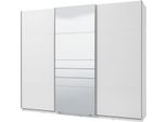 Dmora Guardaroba Grande Carasco 263X224H Cm Bianco Opaco, Appendiabiti 6 Ripiani
