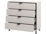 Dmora Cassettiera Tornata 93X40X91H Cm Beige, 4 Cassetti Apertura Scorrevole