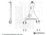 Blue Print ADBP860064 Braccio Trasversale, Sospensione Ruota Oe 51520TA0A03 Compatibile Con Accord