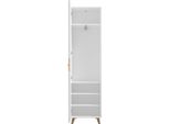 Dmora Guardaroba Grande Montagna 52X193H Cm Bianco, Appendiabiti 4 Ripiani
