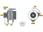 Bosch 0 123 320 006 Alternatore Oe Compatibile Con Alhambra, Arosa, Cordoba, Ibiza, Inca, Toledo, Caddy, Corrado, Golf Iii, Golf Iv, Passat 35I, Polo 6N, Polo 6V, Sharan, Transporter Iv, Vento