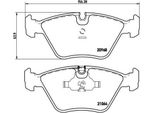 Brembo P 06 012 Set Di Pastiglie Freno, Freno A Disco Oe 34111157039 Compatibile Con Serie 7 E32, Serie 5 E34
