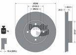 Bendix Braking BDS1575 Disco Freno Oe MR569931 Compatibile Con Colt