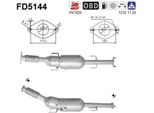 As FD5144 Filtro Antiparticolato/Filtro Antiparticolato, Impianto Di Scarico Oe 200101KB0A Compatibile Con Juke