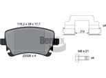 Bendix Braking BPD1286 Set Di Pastiglie Freno, Freno A Disco Oe 4B3698451 Compatibile Con A4 8E, A4 8H, A6 4F, A6 4B, A8 4E, A8 4D, Multivan V, Multivan Vi, Transporter V