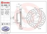 Brembo 09.A966.1X Disco Freno Oe 4351260180 Compatibile Con Land Cruiser