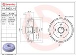 Brembo 14.B422.10 Tamburo Freno Oe 424759 Compatibile Con 301, 208, DS3, C4, C3, C-Elysee
