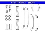 Ate 03.0137-9281.2 Set Di Accessori, Ganasce Freno Oe 430869 Compatibile Con C-Elysee, C2, C3, C4, DS3, 1007, 208, 301