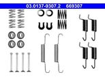 Ate 03.0137-9307.2 Set Di Accessori, Ganasce Del Freno Di Stazionamento Oe 430874 Compatibile Con C-Crosser, C4, Compass, Patriot, Flavia, Asx, Galant, Grandis, Lancer, Outlander, 4007, 4008