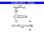 Ate 13.0460-0525.2 Set Di Accessori, Pastiglie Freno A Disco Oe 101329800A Compatibili Con Model S