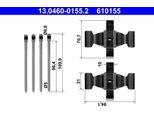 Ate 13.0460-0155.2 Set Di Accessori, Pastiglie Freno A Disco Oe 0004217574 Compatibile Con Cls, Classe E, Sl