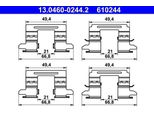Ate 13.0460-0244.2 Set Di Accessori, Pastiglie Freno A Disco Oe D408M3NA0A Compatibili Con Leaf