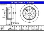 Ate 24.0110-0240.1 Disco Freno Oe MB668083 Compatibile Con Galant, Lancer, Santamo, Space Runner, Space Wagon