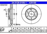 Ate 24.0128-0189.1 Disco Freno Oe 4351226140 Compatibile Con Hiace