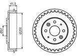 Bosch 0 986 477 247 Tamburo Del Freno Oe 0K20126251A Compatibile Con Sephia, Shuma