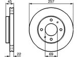 Bosch 0 986 478 673 Disco Freno Oe Compatibile Con Sonata