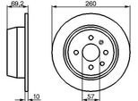 Bosch 0 986 478 086 Disco Freno Oe 569119 Compatibile Con Astra F, Vectra
