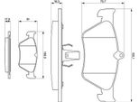 Bosch 0 986 461 129 Set Di Pastiglie Freno, Freno A Disco Oe 1605855 Compatibile Con Calibra A, Omega, Vectra