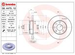 Brembo 08.4475.10 Disco Freno Oe 90111242 Compatibile Con Vectra, Corsa B, Corsa A, Astra F