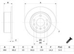 Bosch 0 986 478 430 Disco Freno Oe 569105 Compatibile Con Vectra