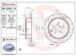 Brembo 08.C252.1X Disco Freno Oe 26700AJ00A Compatibile Con Gt 86