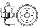 Bosch 0 986 477 050 Tamburo Freno Oe 6560028 Compatibile Con Escort