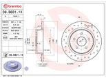 Brembo 08.B601.1X Disco Freno Oe 1683383 Compatibile Con Transit, Tourneo, Kuga, C-Max